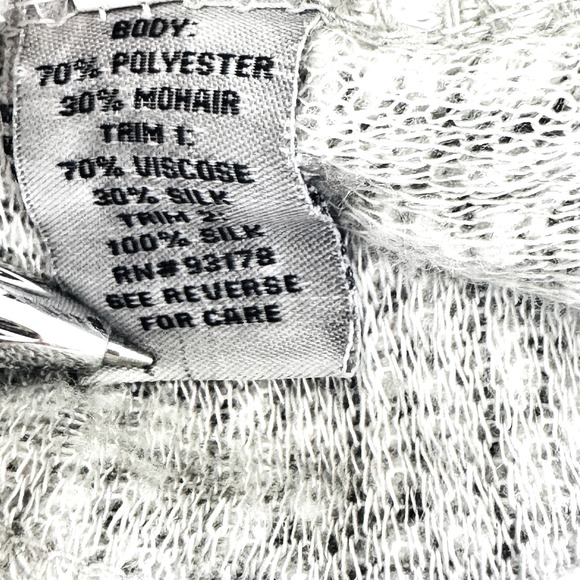 Belle France Women's Sz M Sage Knit Sweater Oversized Boho Grunge Distressed Hem - Picture 12 of 12